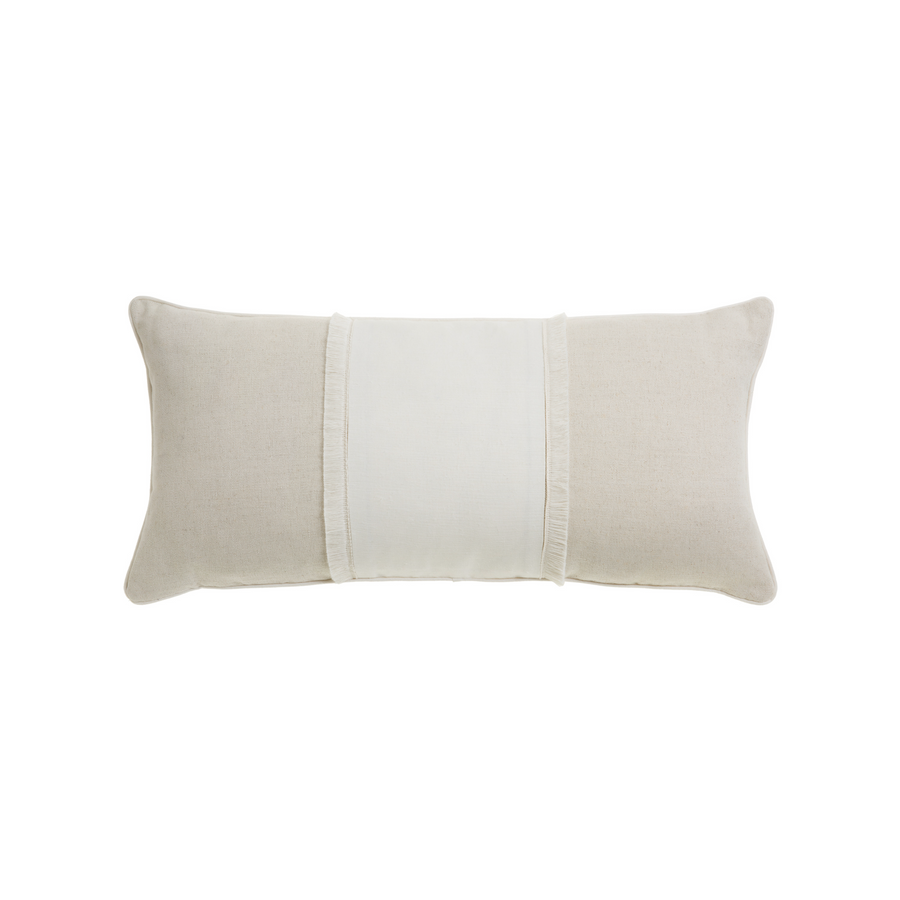 100% linen cushion with cotton fringe