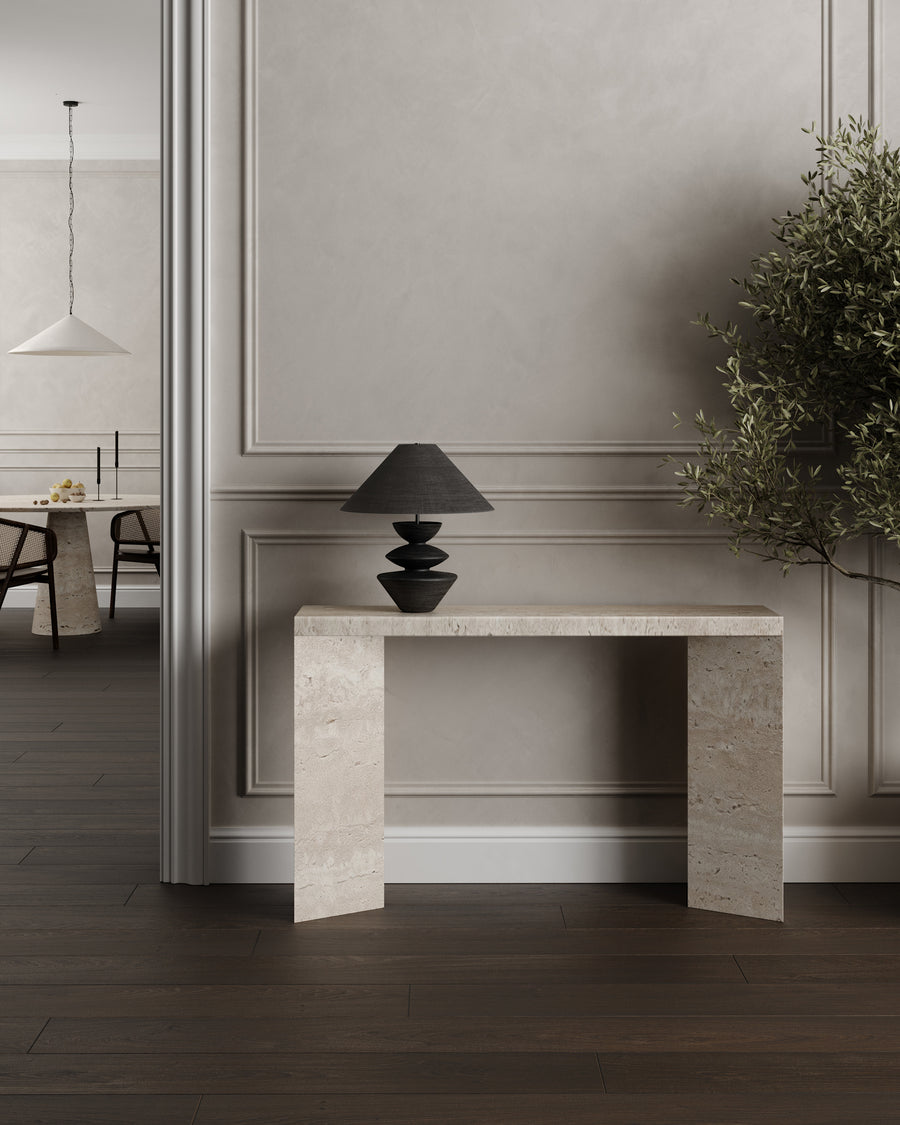 Esme Console Table_Classic Travertine