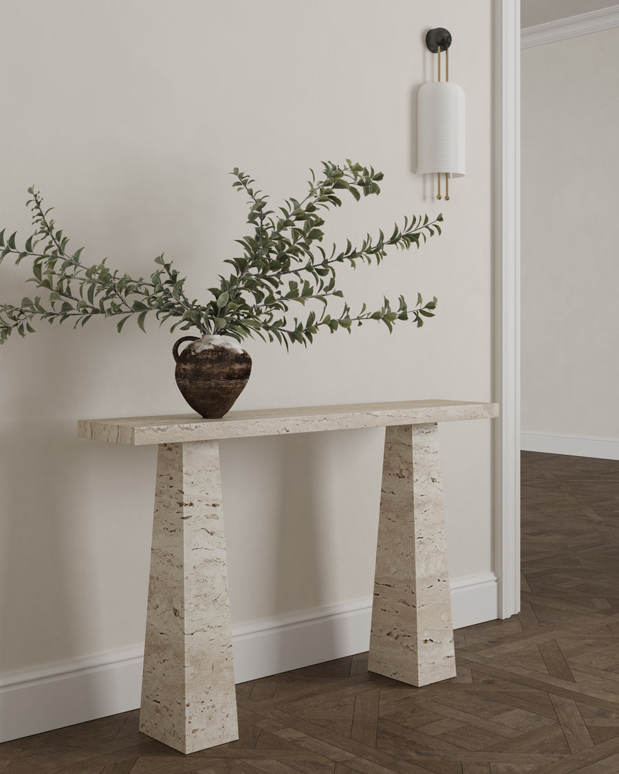 Travertine console table by Collection Noir